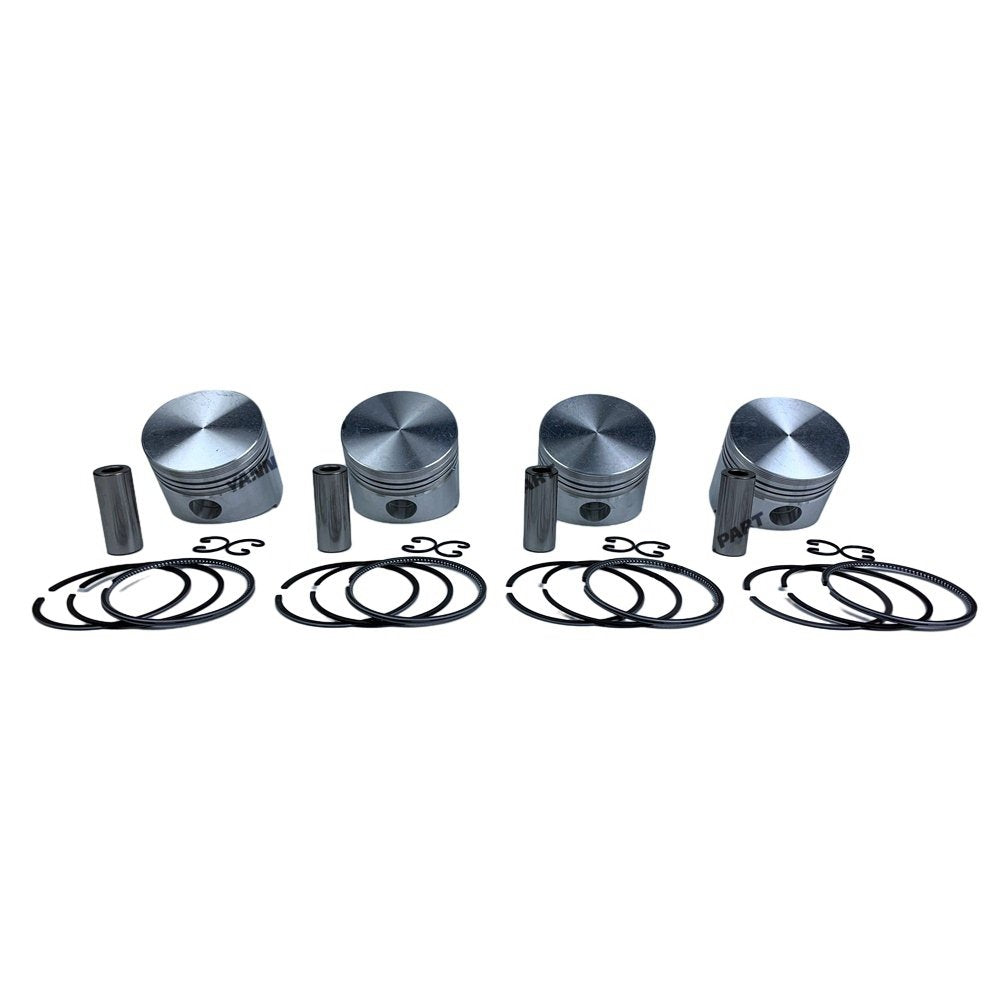 4 PCS Piston With Piston Ring 0.5mm For Kubota V1200 Engine