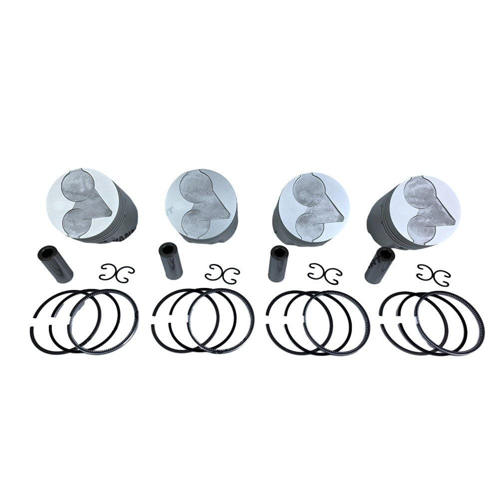 4 PCS Piston With Piston Ring 0.5mm For Kubota V1903 Engine