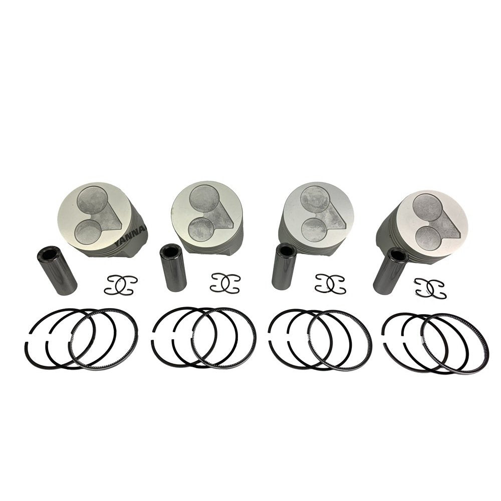 4 PCS Piston With Piston Ring 0.5mm For Kubota V2203IDI 16423-21910