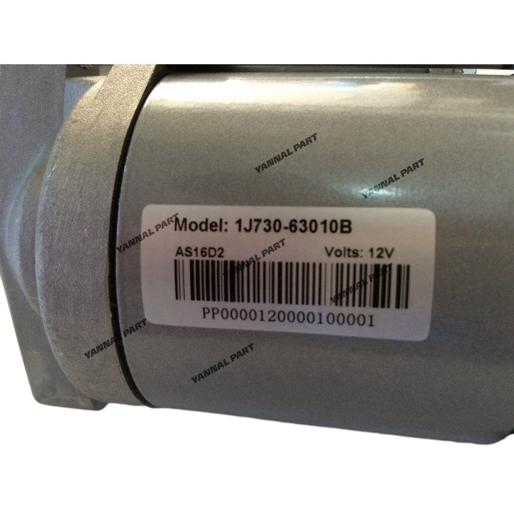 Starter motor 1J730-63010B 12V For Kubota V2607 Engine Part