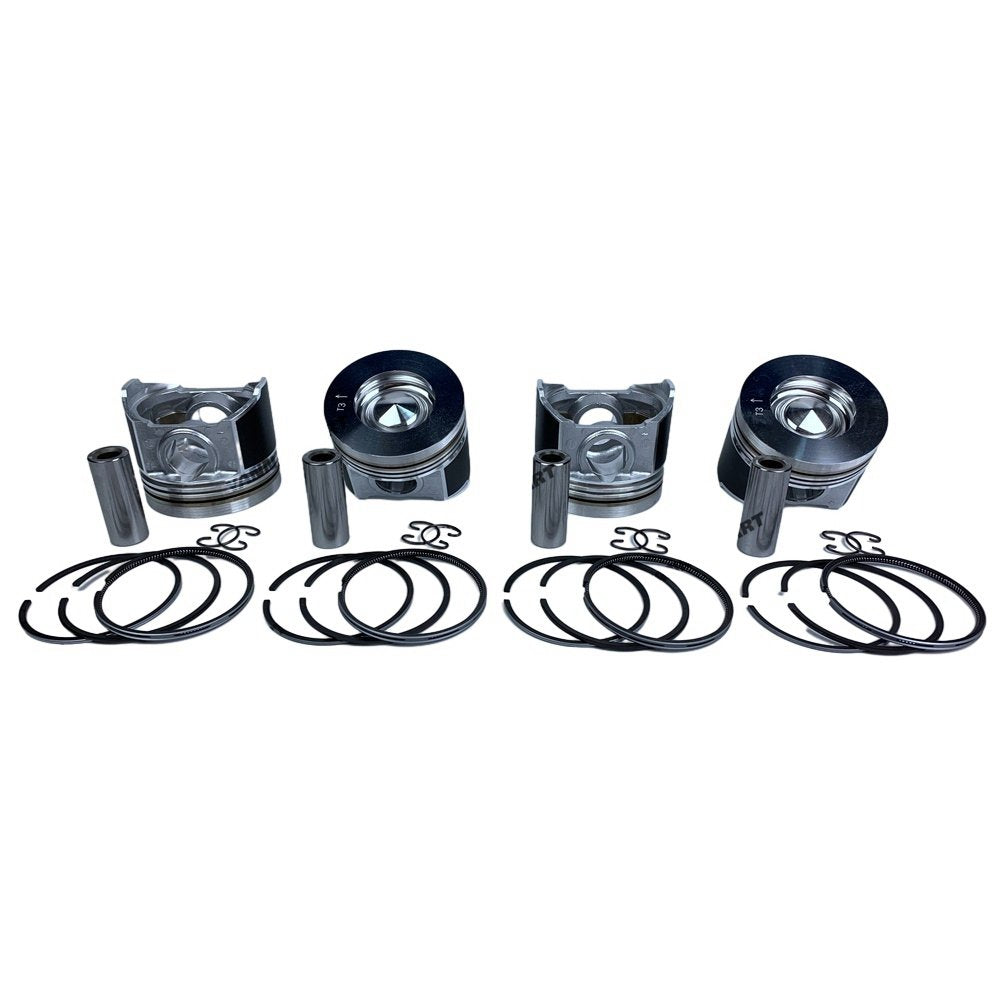 4 PCS Piston With Piston Ring 0.5mm For Kubota V3800 Engine