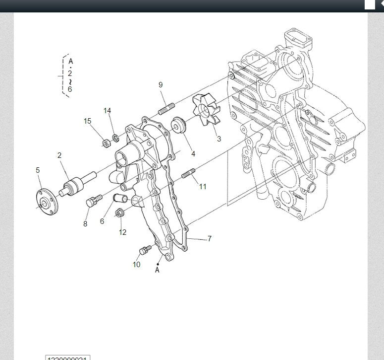 Water Pump Fit For Kubota WG2503 Engine