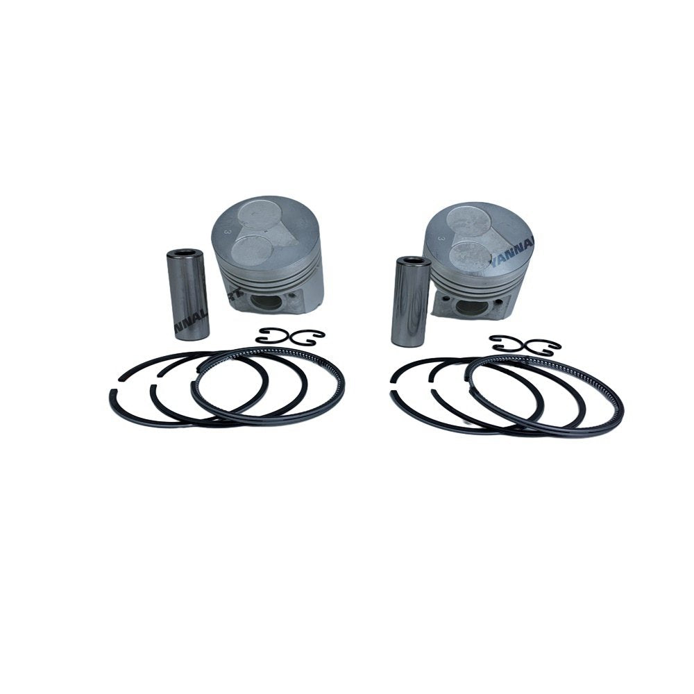 2 PCS Piston With Piston Ring 0.5mm For Kubota Z482 Engine