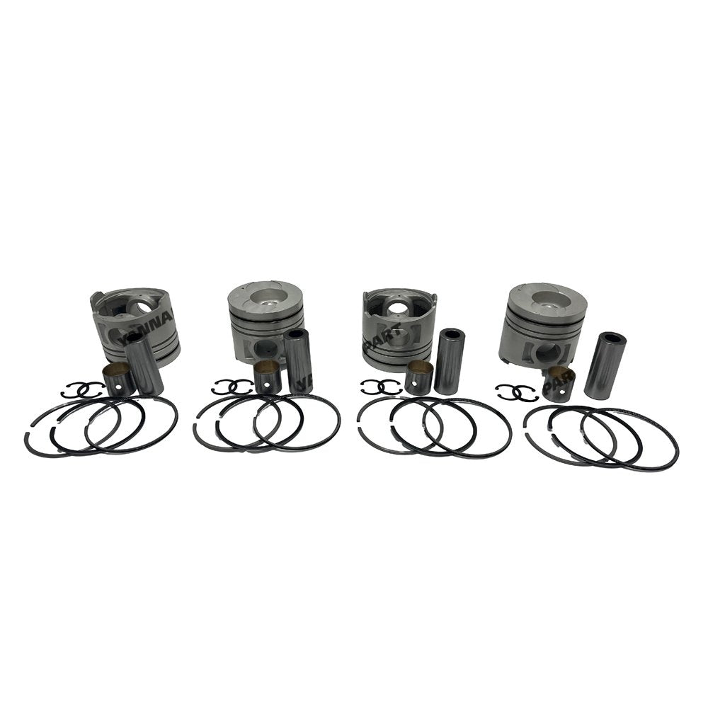 4x BD30 Piston Kit With Piston Ring STD For Nissan diesel Engine parts