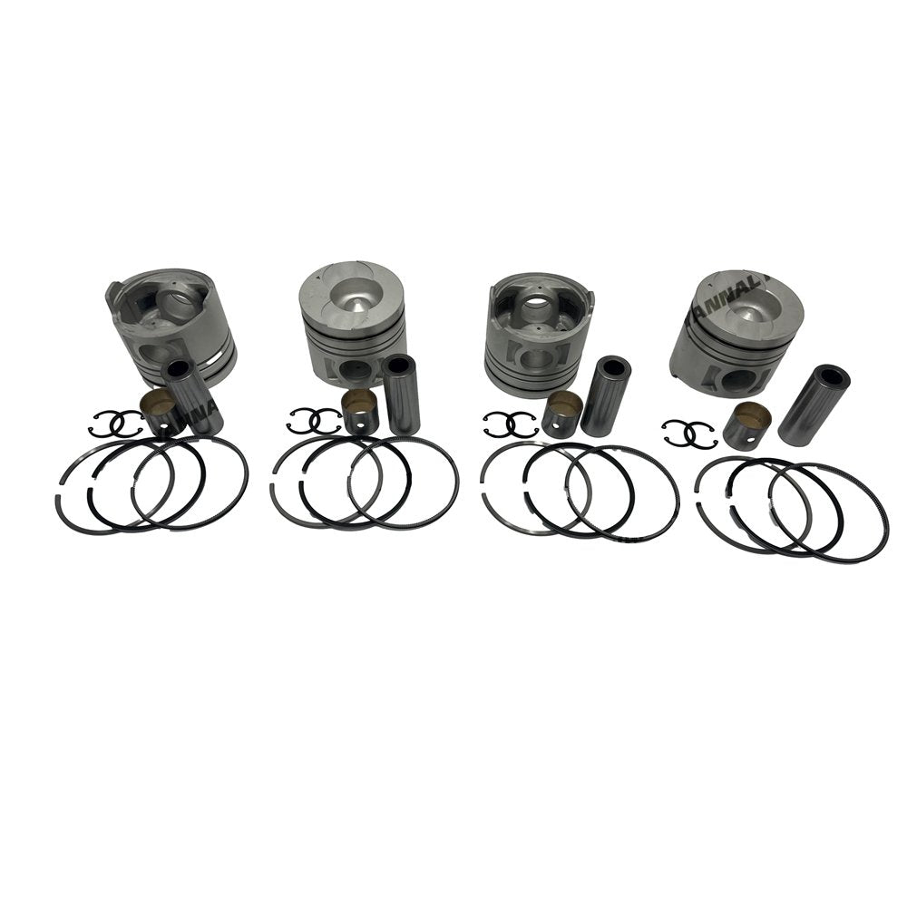 4x BD30 Piston Kit With Piston Ring STD For Nissan diesel Engine parts