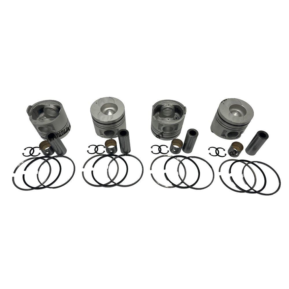 4x BD30 Piston Kit With Piston Ring STD For Nissan diesel Engine parts