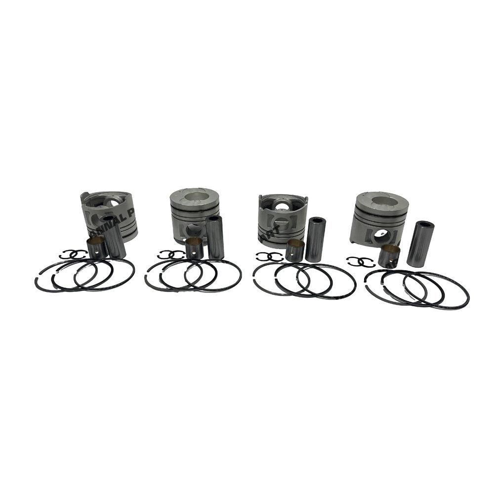 4x BD30 Piston Kit With Piston Ring STD For Nissan diesel Engine parts