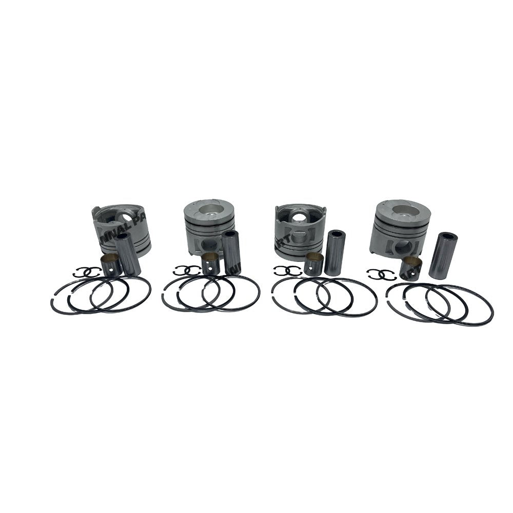 4x BD30 Piston Kit With Piston Ring STD For Nissan diesel Engine parts