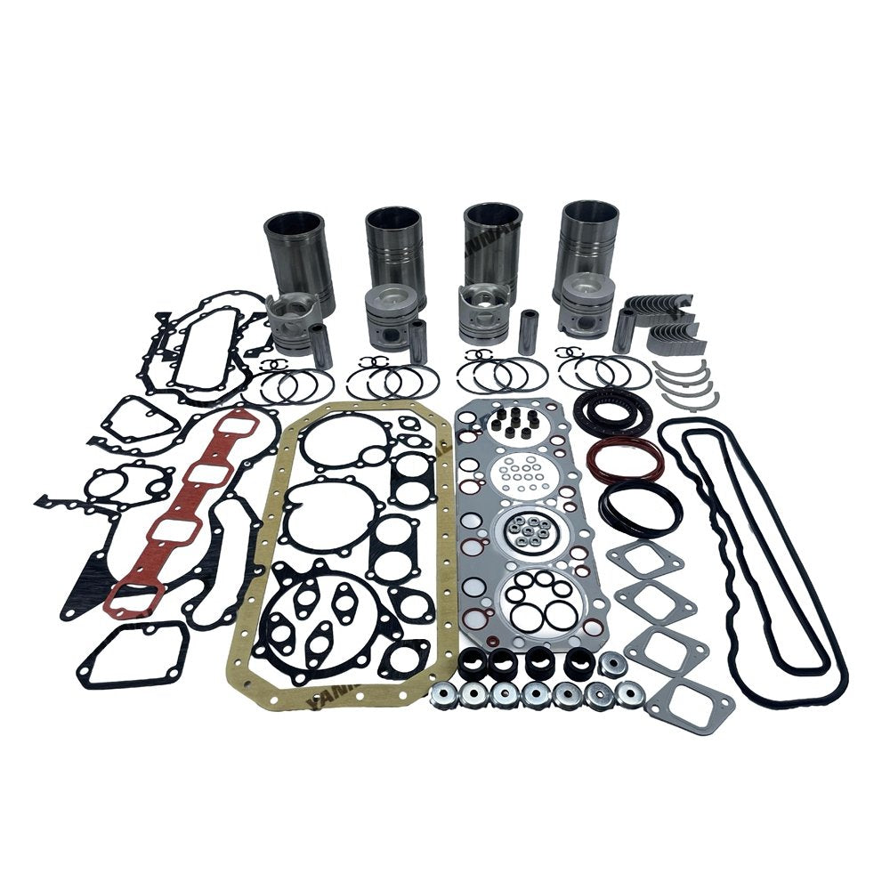 4x FD35 Overhaul Rebuild Kit With Gasket Set Bearing For Nissan diesel Engine