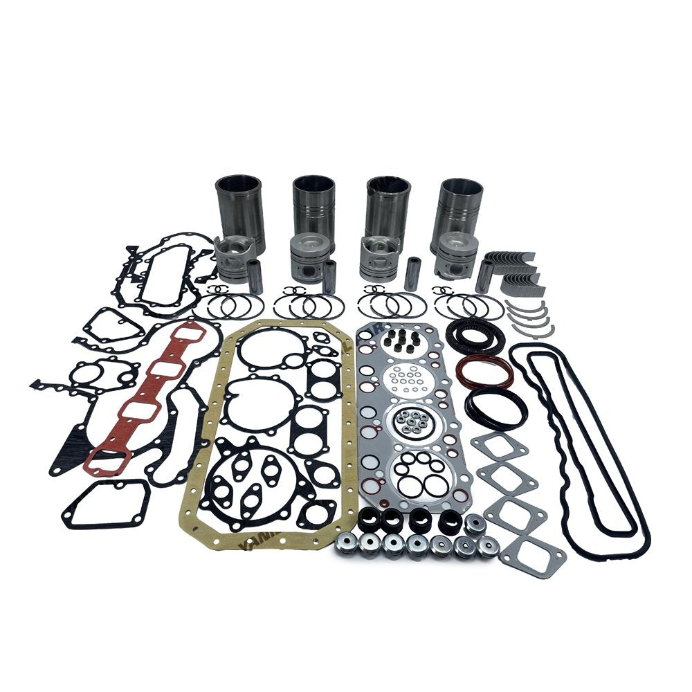 4x FD35 Overhaul Rebuild Kit With Gasket Set Bearing For Nissan diesel Engine