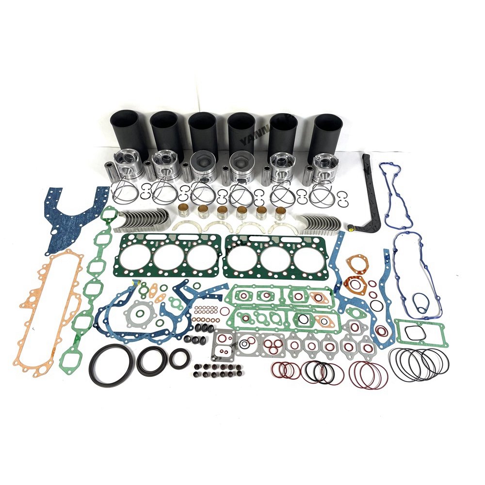 6x PF6 Overhaul Rebuild Kit With Gasket Set Bearing For Nissan diesel Engine