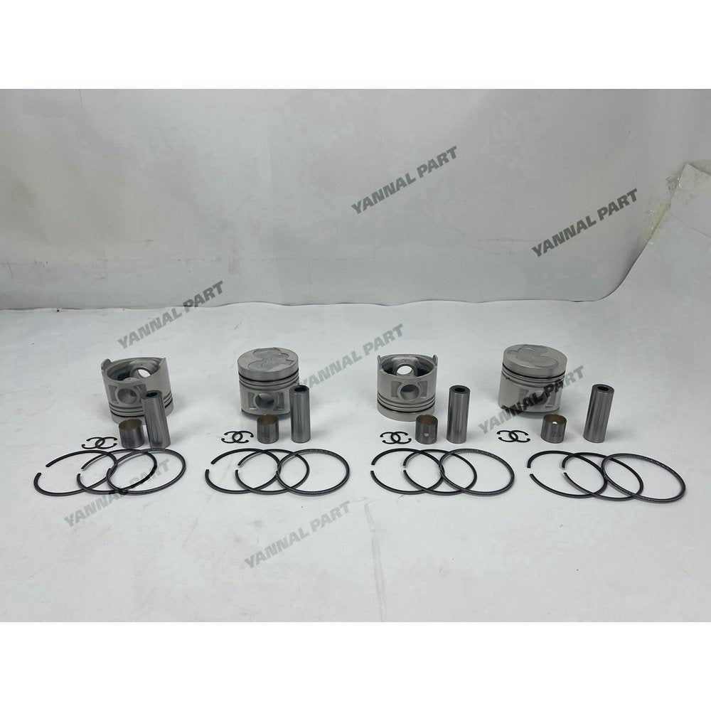 4x TD25 Piston Kit With Piston Ring STD For Nissan diesel Engine parts