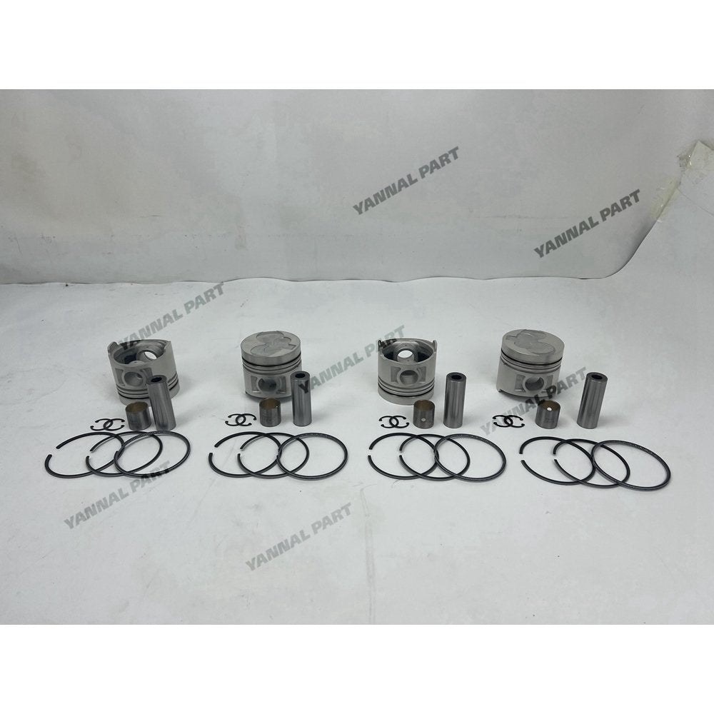 4x TD25 Piston Kit With Piston Ring STD For Nissan diesel Engine parts