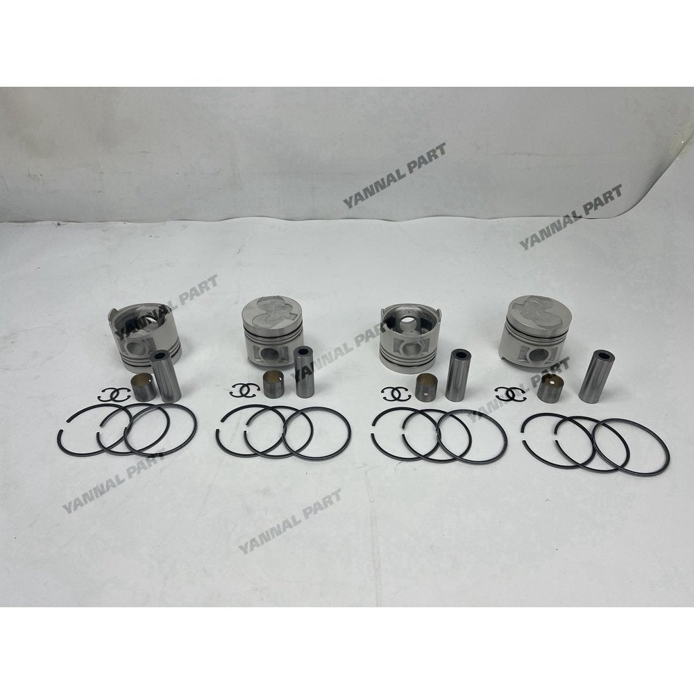 4x TD25 Piston Kit With Piston Ring STD For Nissan diesel Engine parts