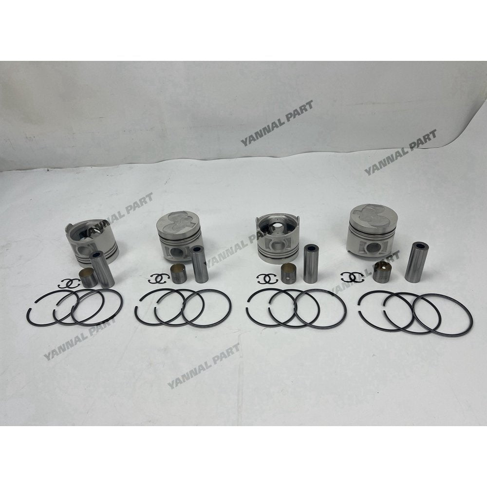 4x TD25 Piston Kit With Piston Ring STD For Nissan diesel Engine parts