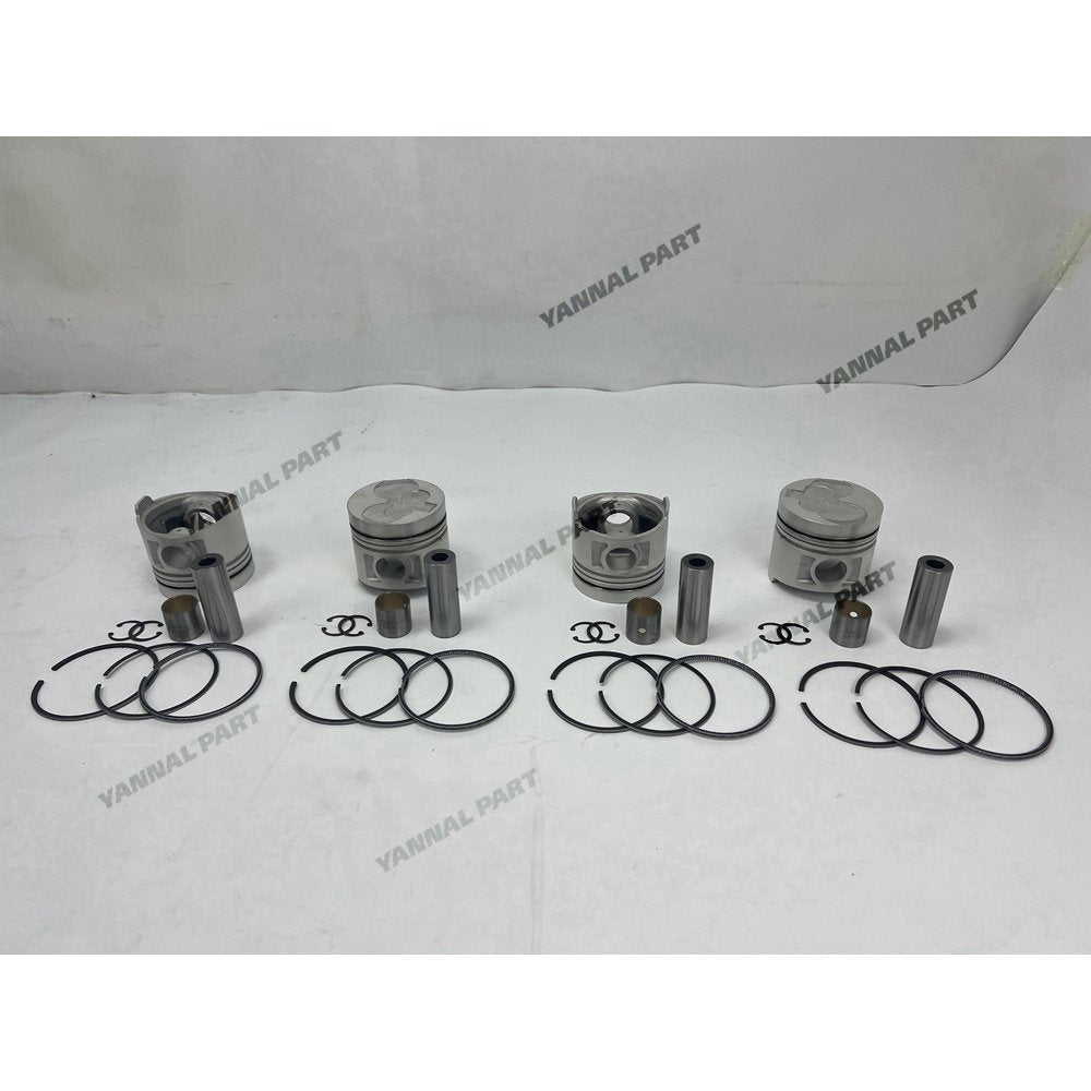 4x TD25 Piston Kit With Piston Ring STD For Nissan diesel Engine parts