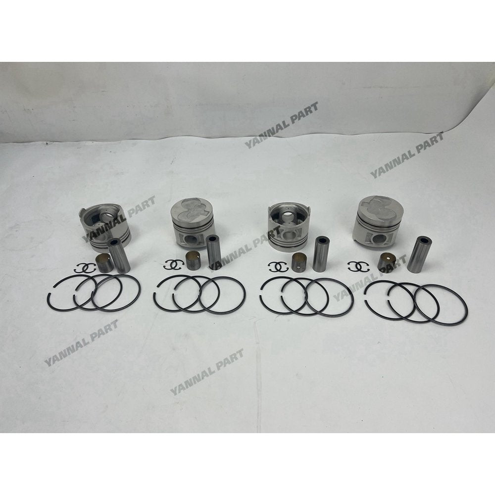 4x TD25 Piston Kit With Piston Ring STD For Nissan diesel Engine parts