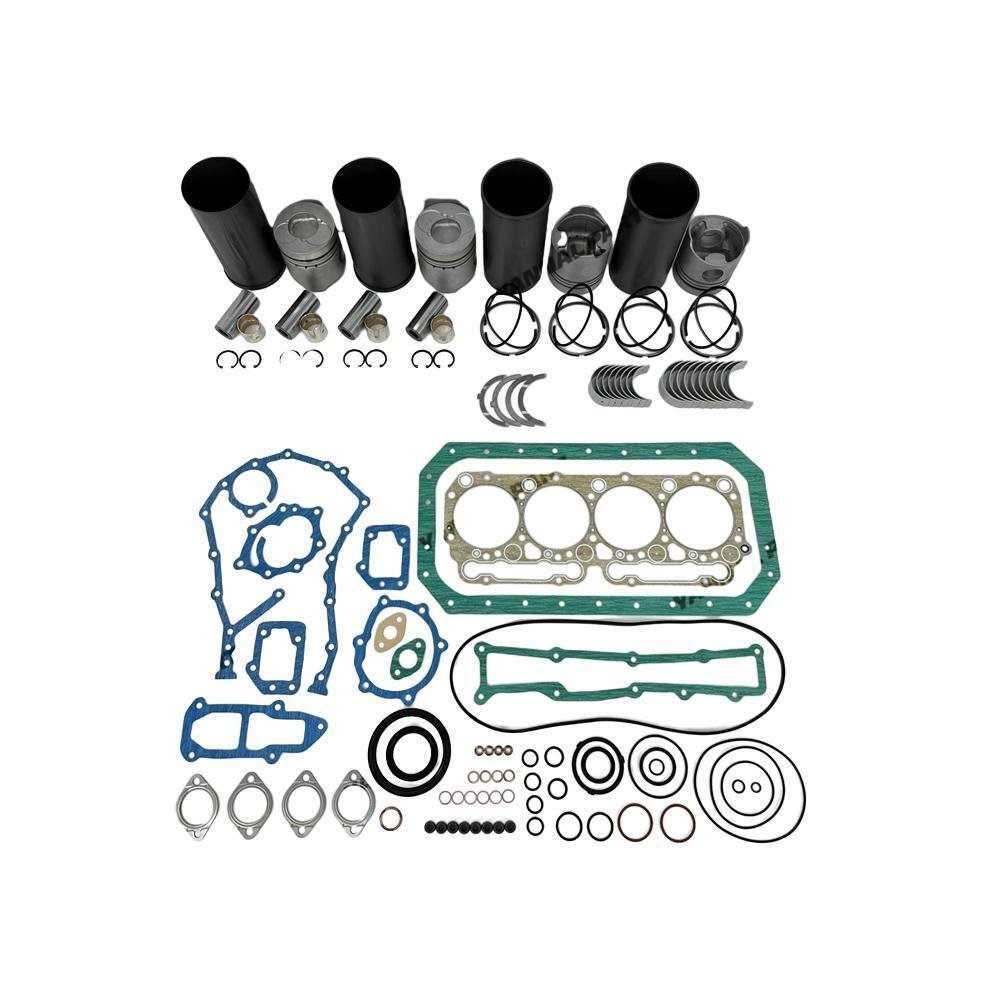 4x Engine Overhaul Rebuild Kit With Full Gasket Bearing Set For Hino W04D