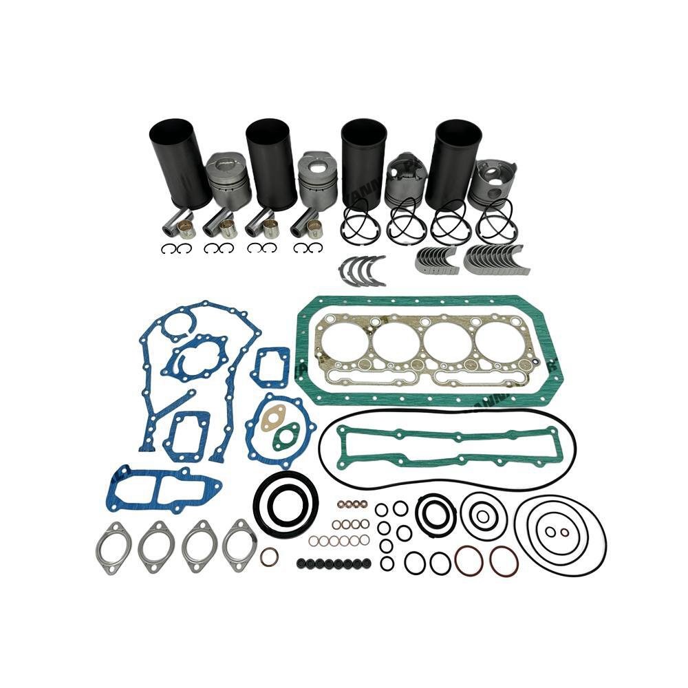 4x Engine Overhaul Rebuild Kit With Full Gasket Bearing Set For Hino W04D