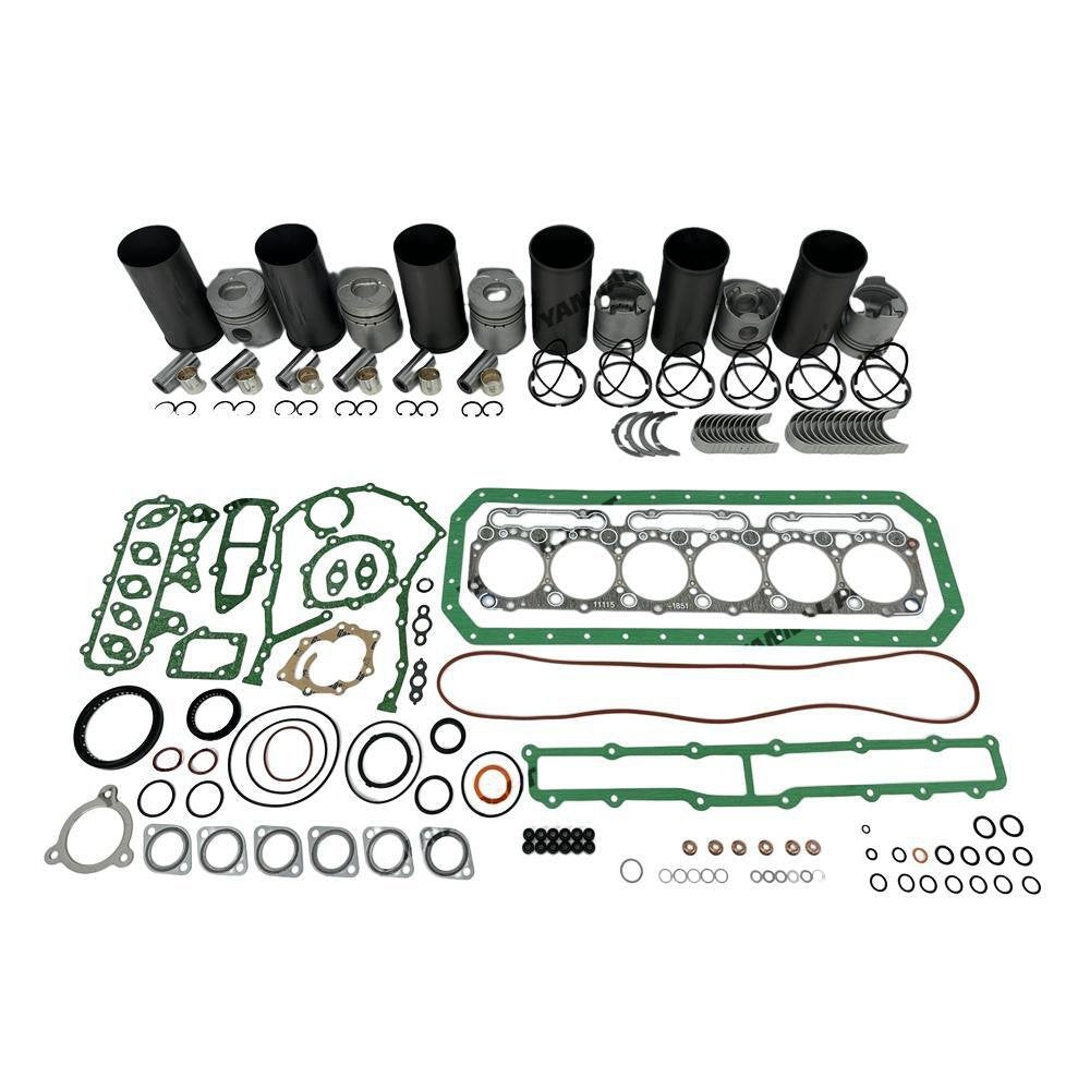 6x Engine Overhaul Rebuild Kit With Full Gasket Bearing Set For Hino W06D