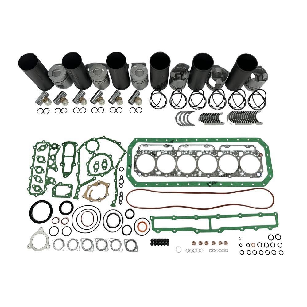 6x Engine Overhaul Rebuild Kit With Full Gasket Bearing Set For Hino W06D