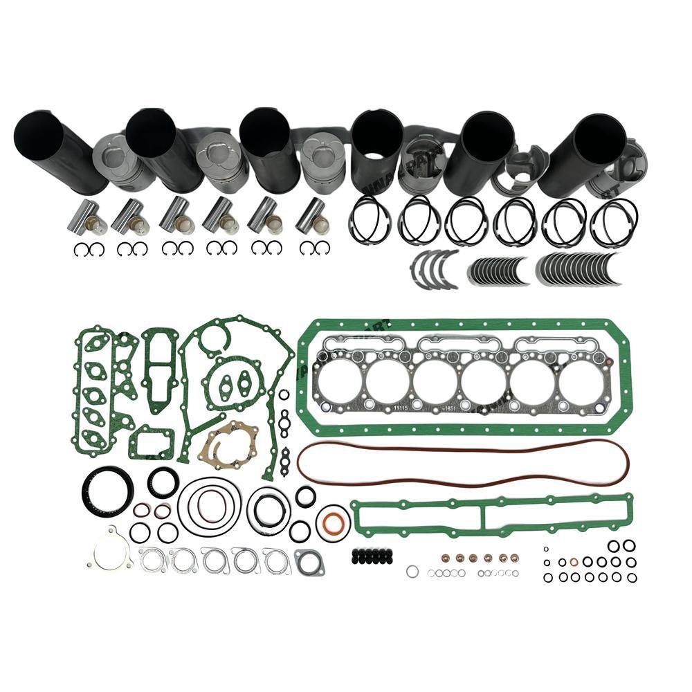 6x Engine Overhaul Rebuild Kit With Full Gasket Bearing Set For Hino W06D