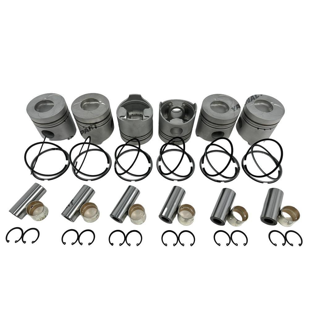 6x Piston With Ring Set For Hino W06D Engine Parts