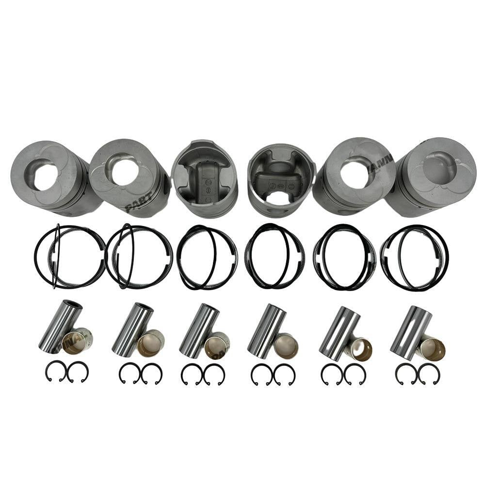 6x Piston With Ring Set For Hino W06D Engine Parts