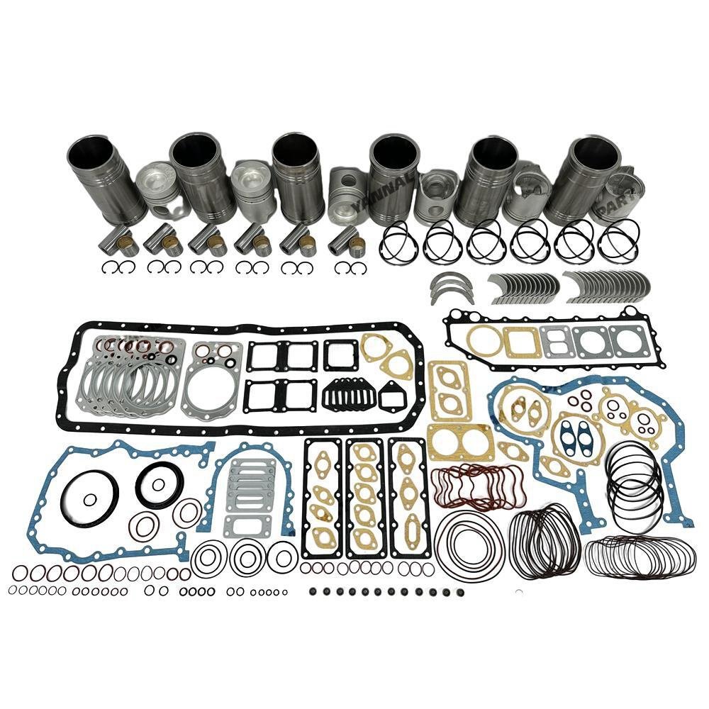 6x Engine Overhaul Rebuild Kit With Gasket Bearing Set For Mitsubishi 6D22