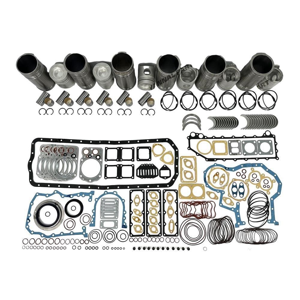 6x Engine Overhaul Rebuild Kit With Gasket Bearing Set For Mitsubishi 6D22