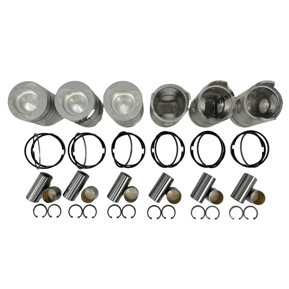 6x Piston With Rings Set For Mitsubishi 6D22 Engine Parts