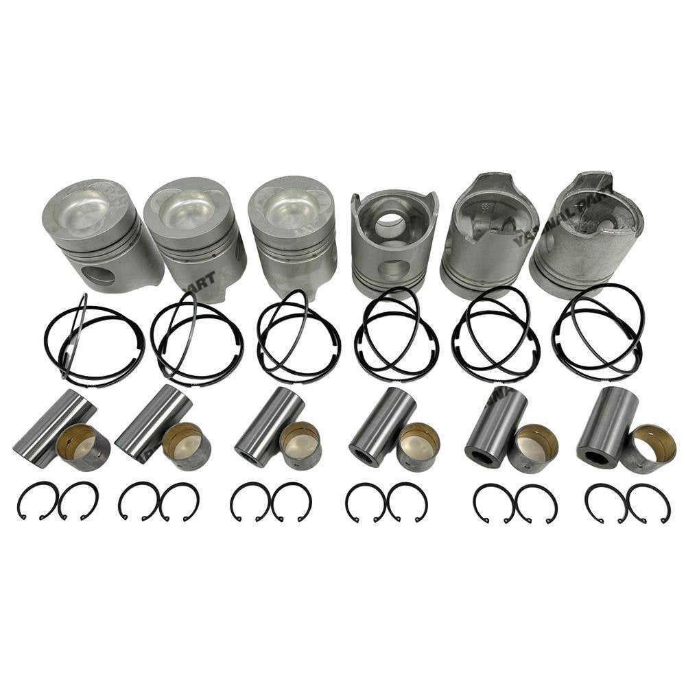 6x Piston With Rings Set For Mitsubishi 6D22 Engine Parts