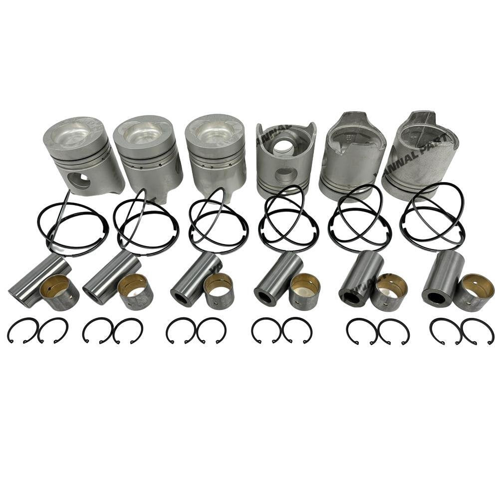 6x Piston With Rings Set For Mitsubishi 6D22 Engine Parts