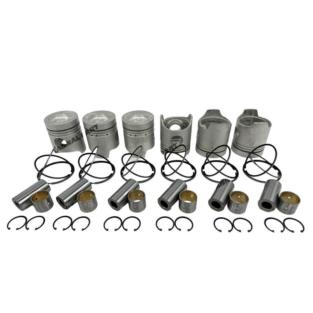 6x Piston With Rings Set For Mitsubishi 6D22 Engine Parts