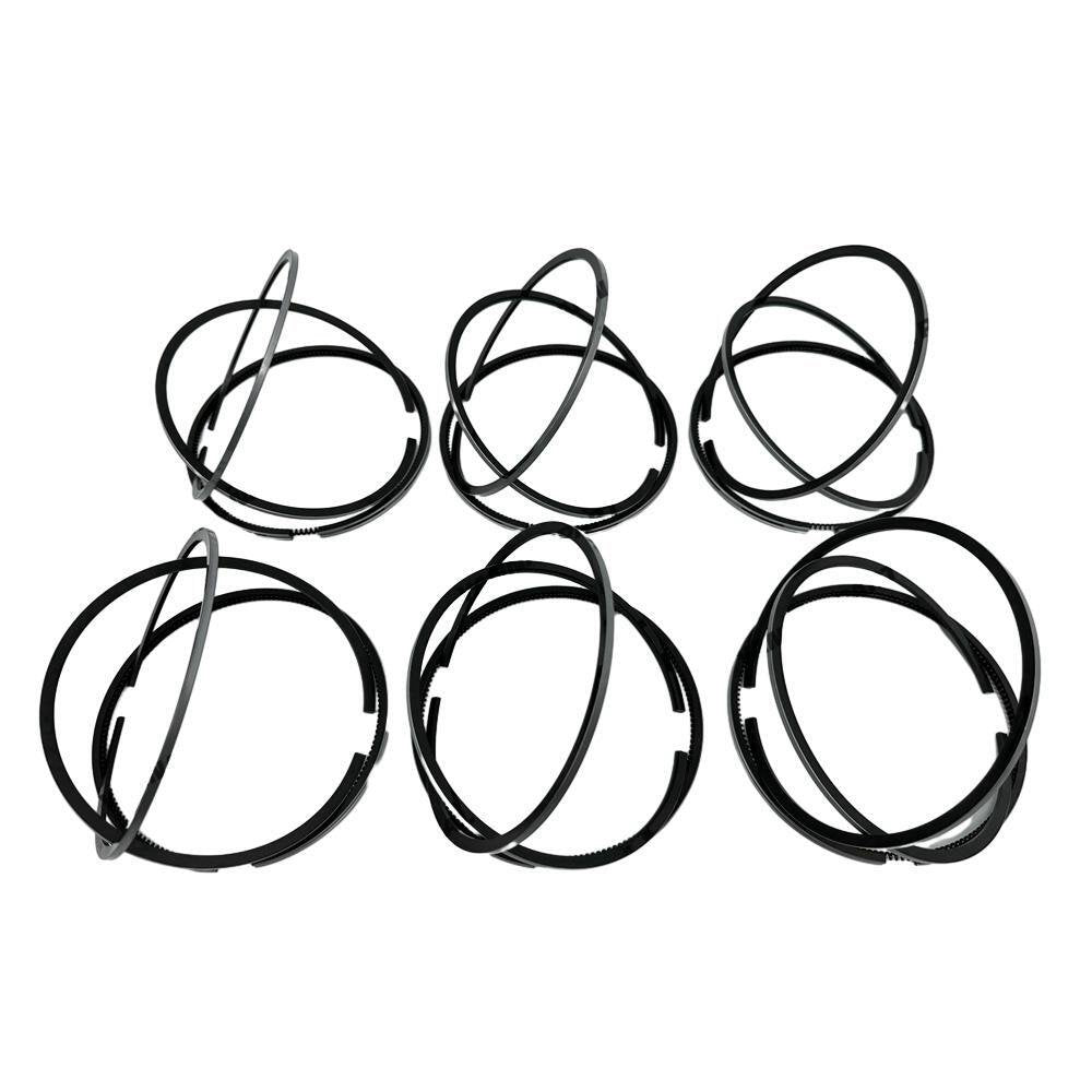 6x Piston Ring STD For Mitsubishi 6D22 Engine Parts