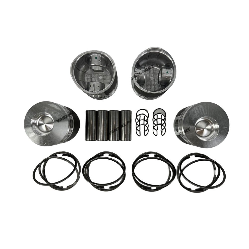 4 PCS Piston With Piston Ring 0.5mm For Mitsubishi K4EDI Engine