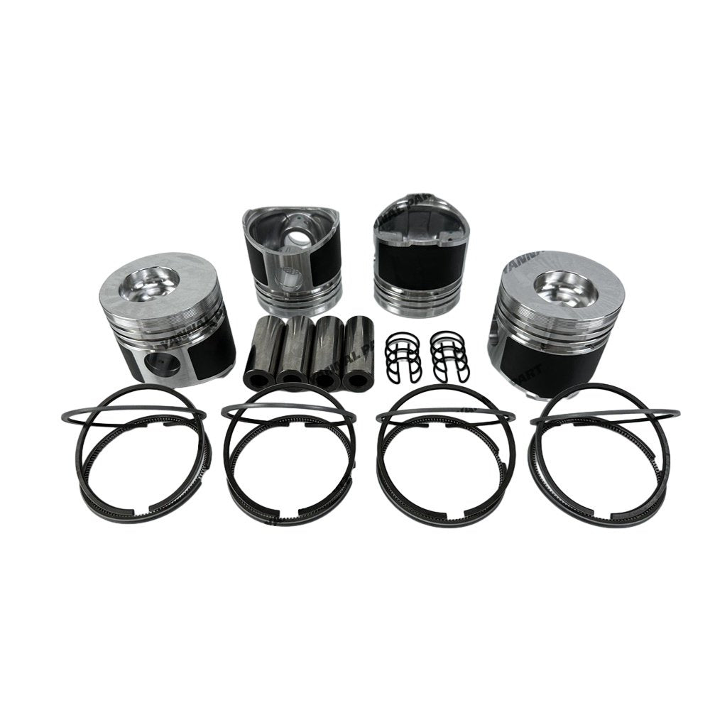 4 PCS Piston With Piston Ring 0.5mm For Mitsubishi K4EDI Engine