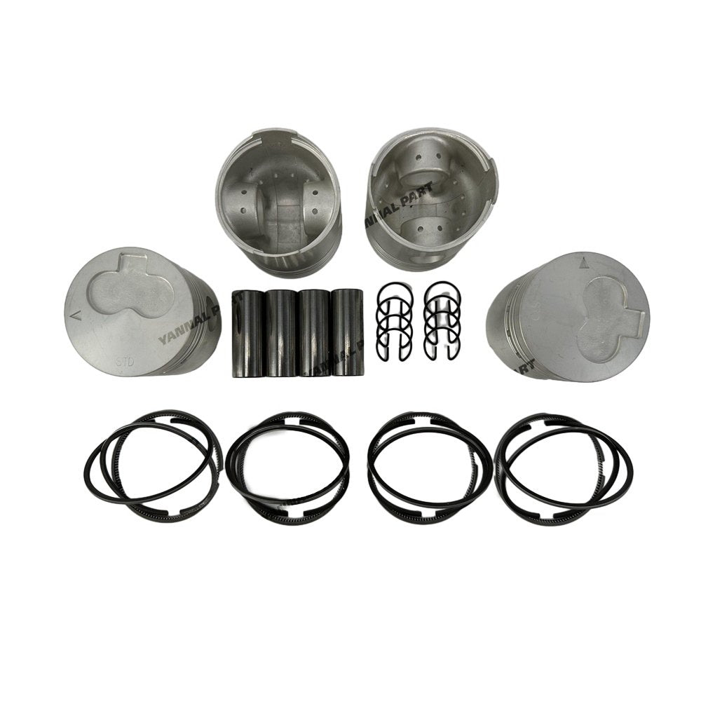 4 PCS Piston With Piston Ring 0.5mm For Mitsubishi K4E Engine