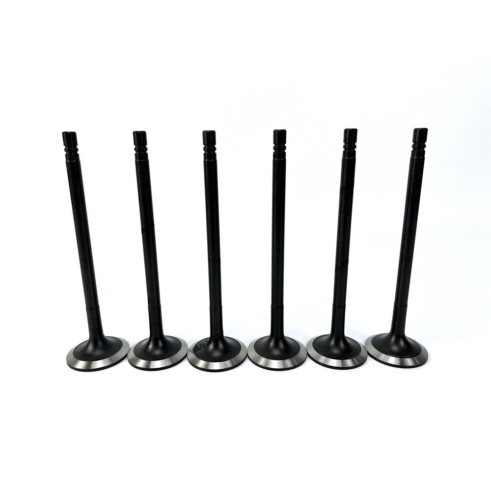 6 PCS Exhaust Valve For Mitsubishi S6A2 Engine Part