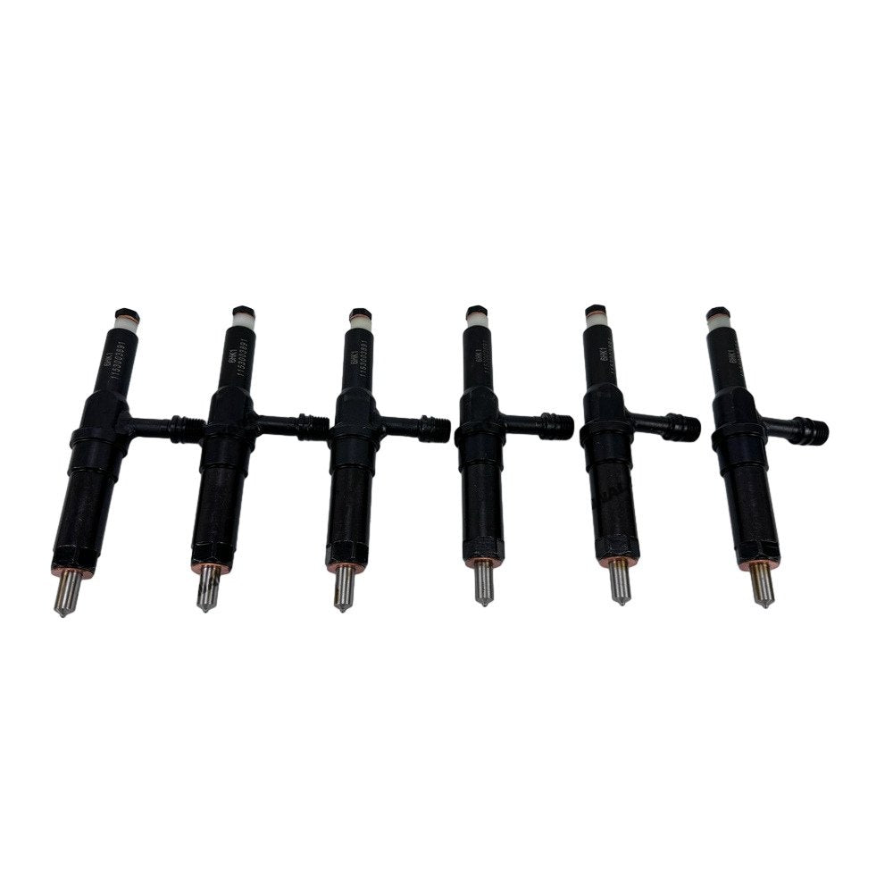 6 PCS Fuel Injector 1153003891 Fit For Isuzu 6HK1 Engine