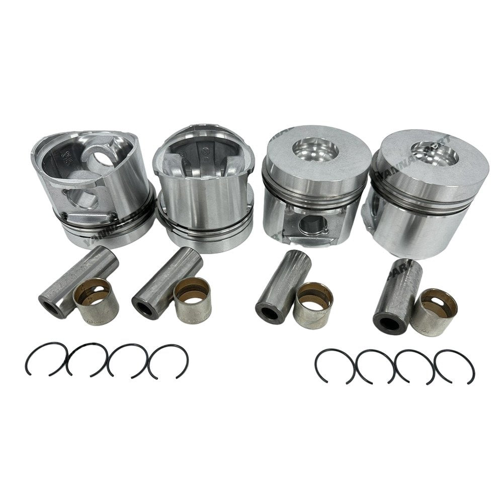 4x Piston With Rings Set For Deutz BF4L1011 Engine Parts