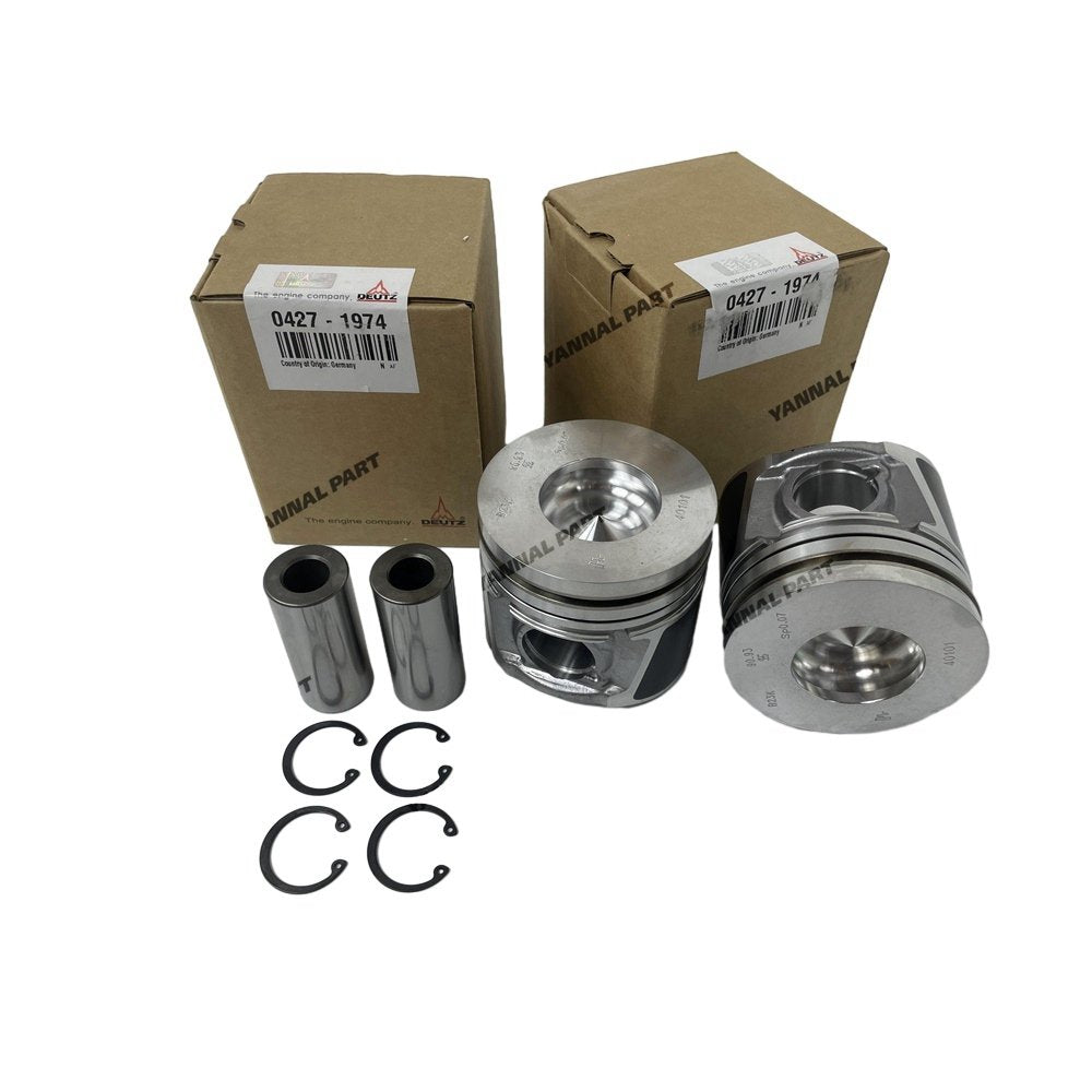 New 4x 0427-1974 Piston Kit For Deutz BF4M1011 Engine