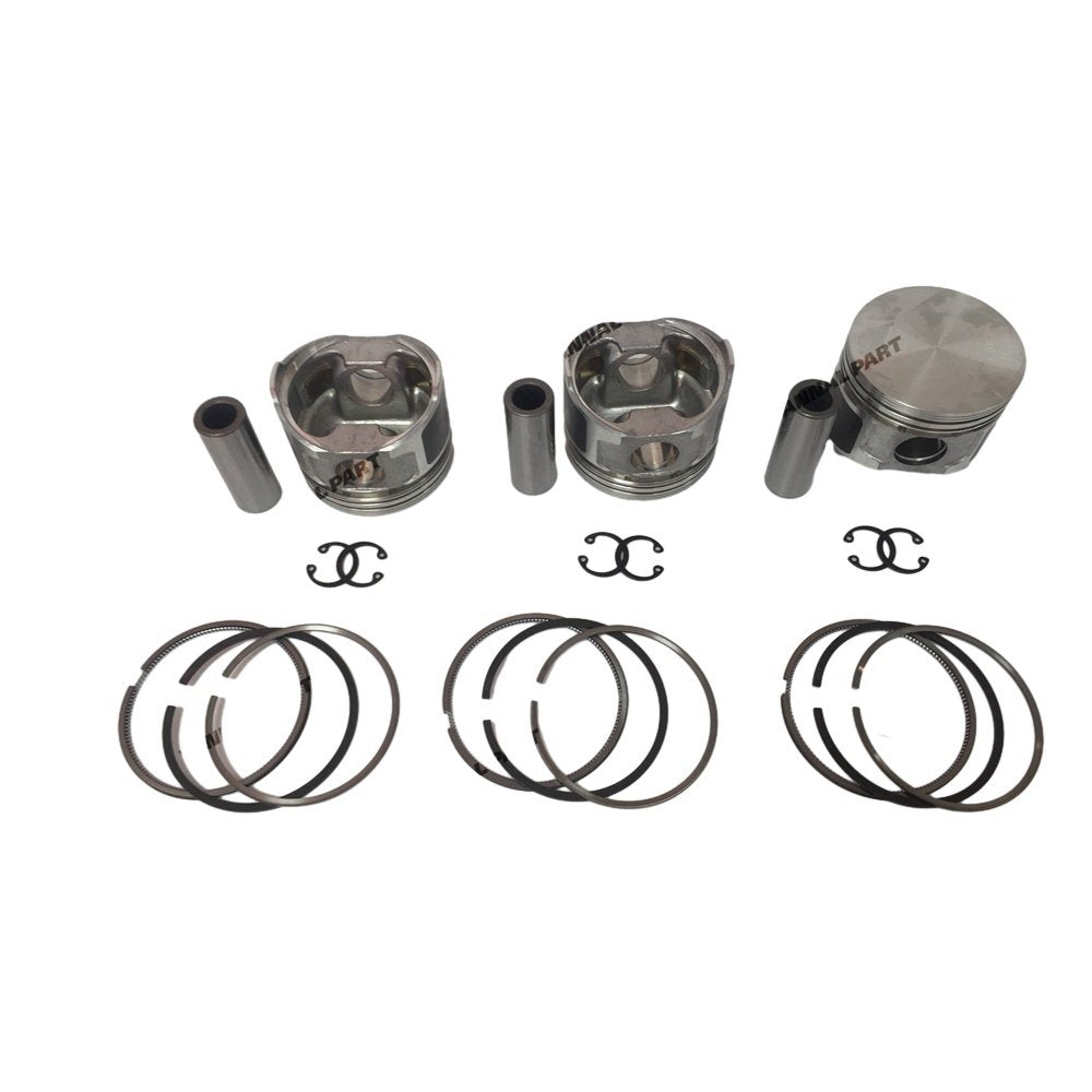 3 PCS Piston With Piston Ring 0.5mm For Yanmar 3TNE68 Engine