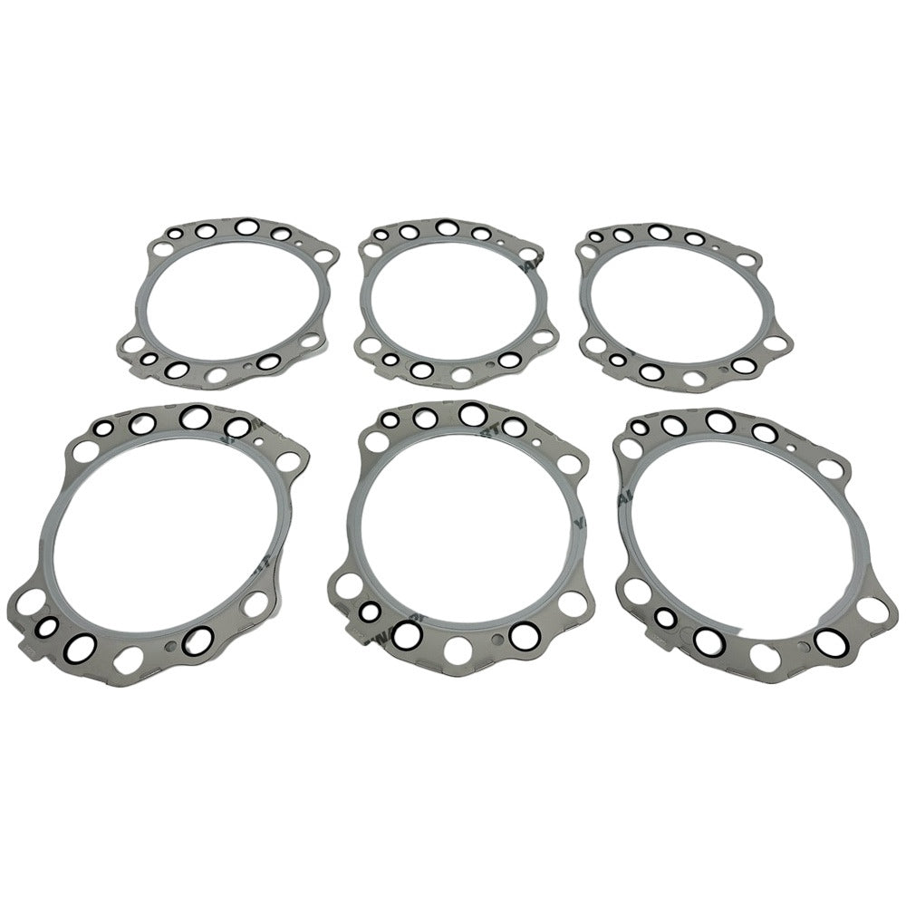 6 PCS Cylinder Head Gasket Fit For Yanmar 6AYM Engine