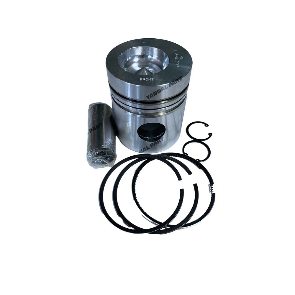 New 4x 6130-31-2111 Piston Kit STD For Komatsu 4D105 Engine