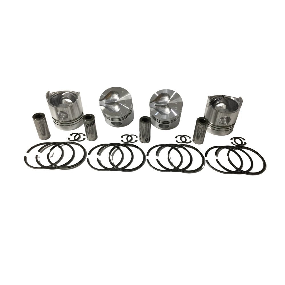 4 PCS Piston With Piston Ring 0.5mm For Komatsu 4D94-99 Engine