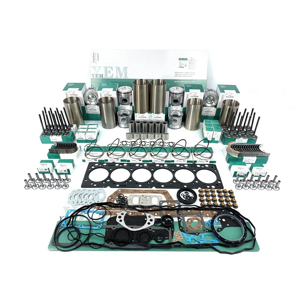 New 6D107 Engine Overhaul Rebuild Kit With Valves For Komatsu PC200-8 Excavator