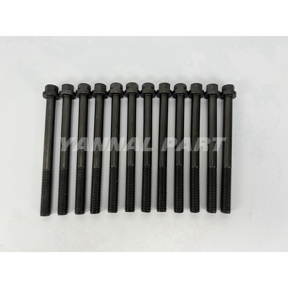 12 PCS Cylinder Head Bolt 6D114 For Komatsu V1305 Engine Parts Diesel Engine