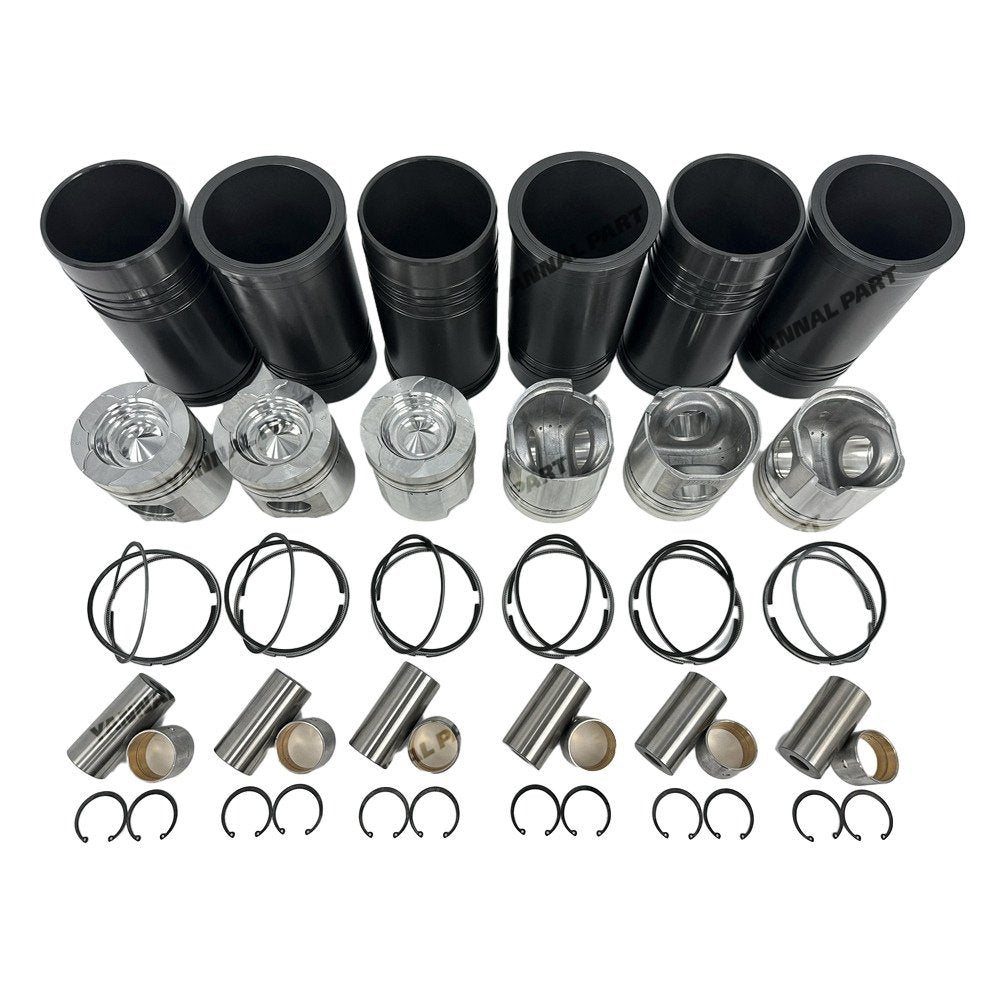 6x Engine Liner Rebuild Kit For Komatsu 6D125 Engine Parts