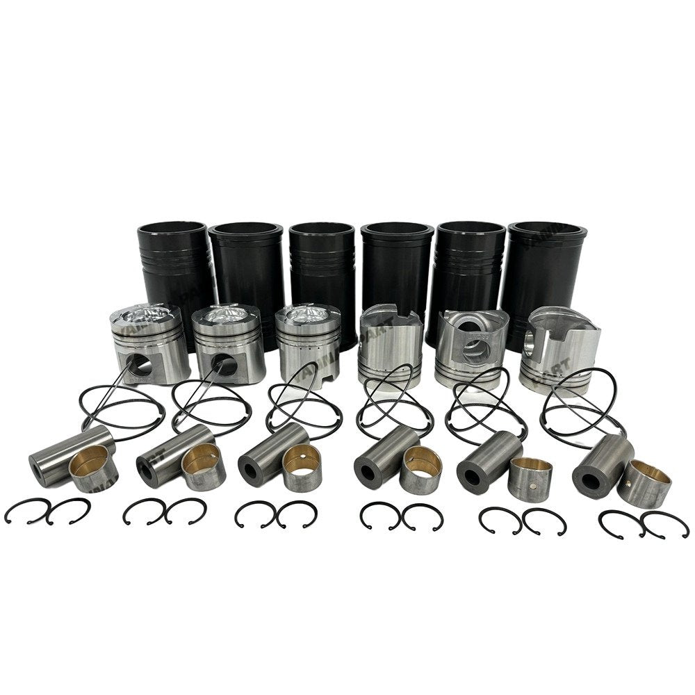 6x Engine Liner Rebuild Kit For Komatsu 6D125 Engine Parts